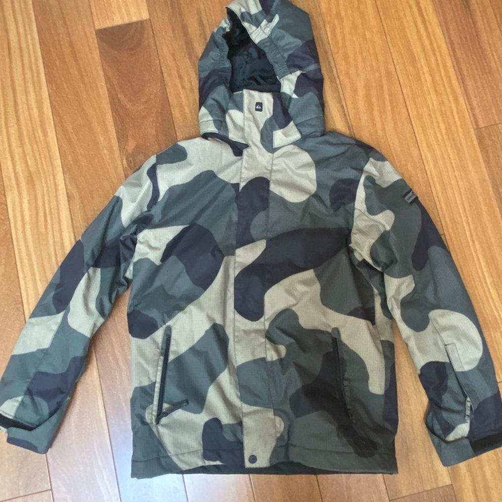 Quick Silver Kids Ski Jacket, Camo, Extra Large Kids